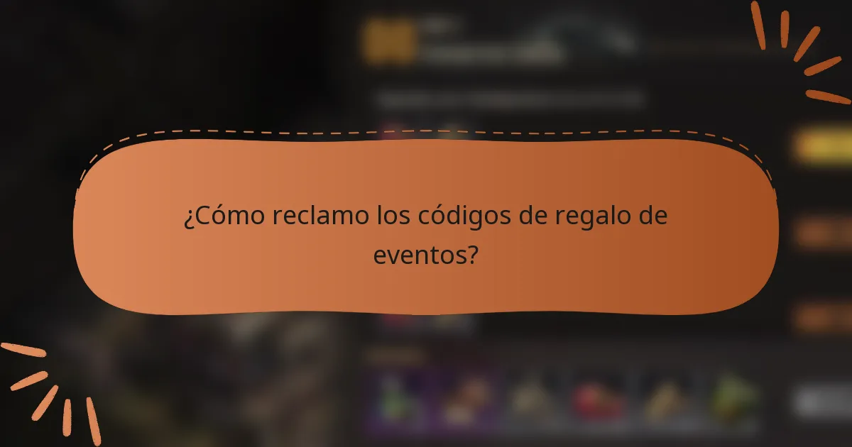 ¿Cómo reclamo los códigos de regalo de eventos?