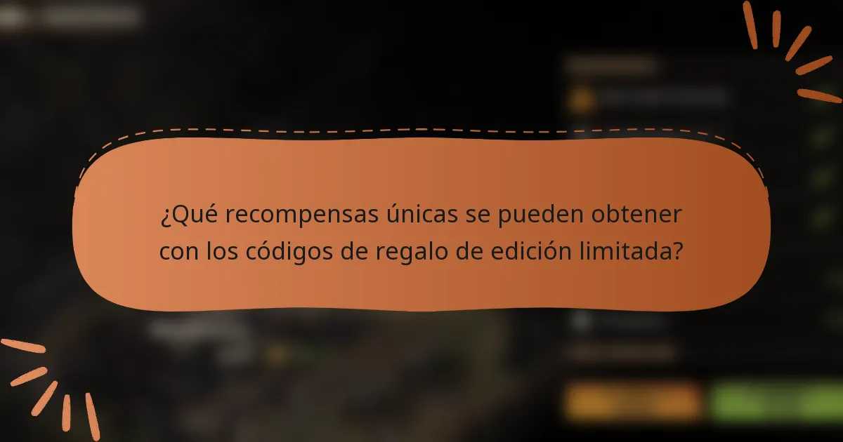 ¿Qué recompensas únicas se pueden obtener con los códigos de regalo de edición limitada?